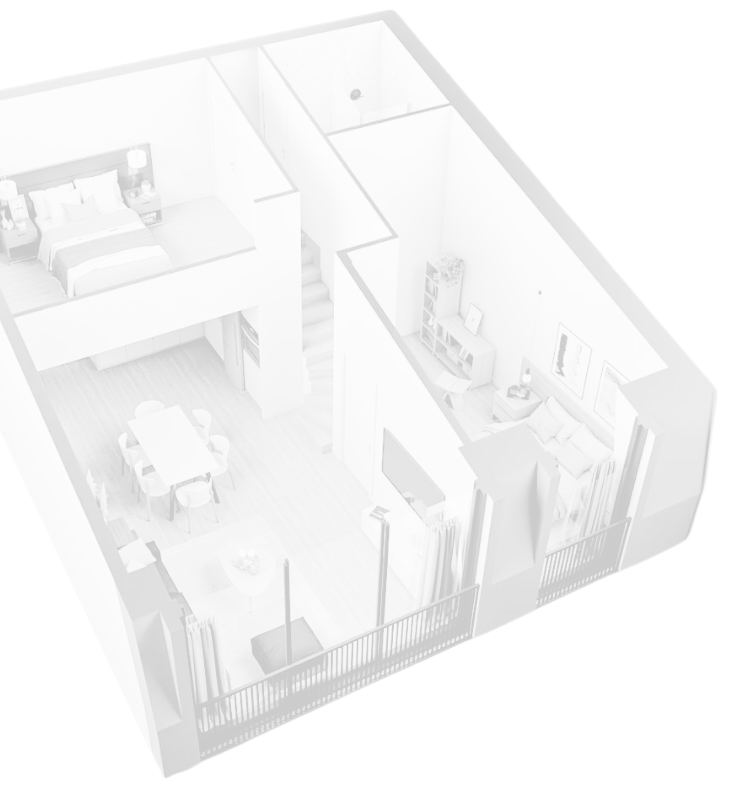 Vue 3D en coupe d’un logement aménagé